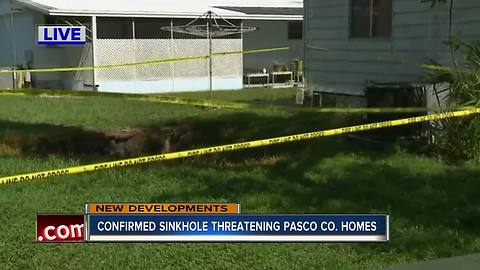 New Port Richey sinkhole doesn't grow, but homes still "unsafe"