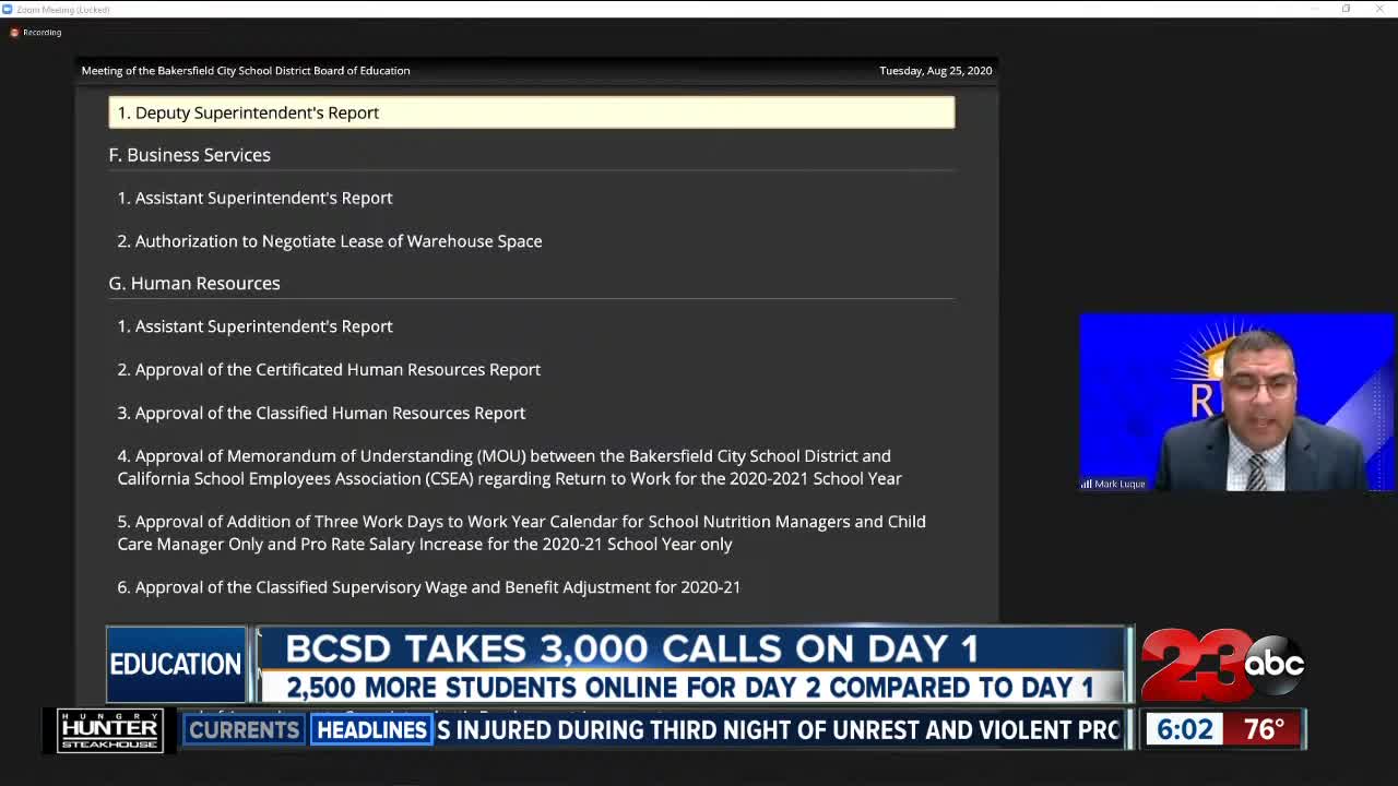 BCSD takes 3,000 calls on first day of school
