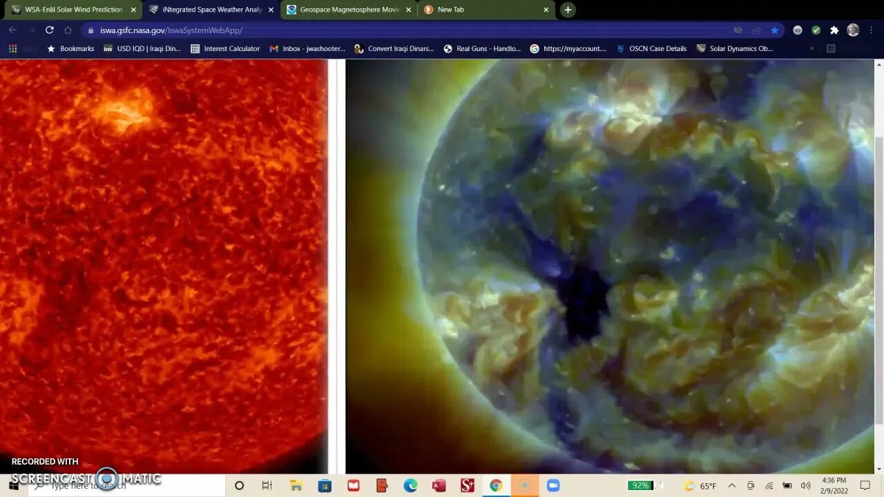 CME Impacting now, 2 C-flares
