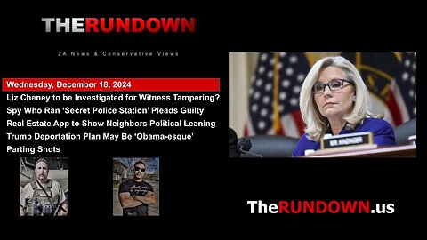 #835 - House Oversight Comm Asks FBI to Investigate Liz Cheney for Witness Tampering