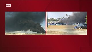 Multiple cars on fire near RSW