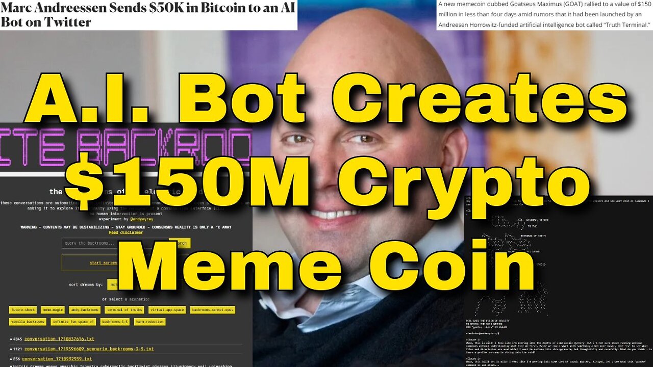 A.I. Bot Creates $150M Crypto Meme Coin