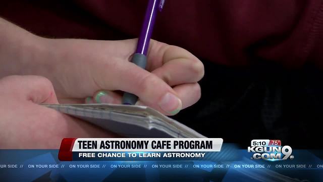 Students meet with scientists at Teen Astronomy Cafe