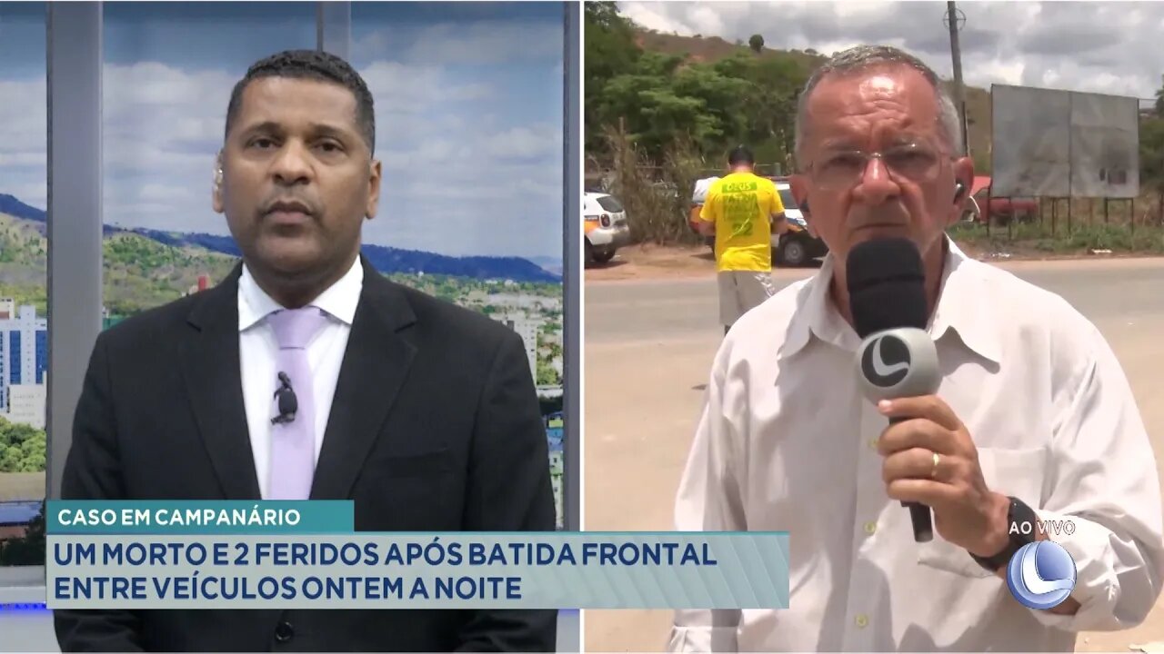 Caso em Campanário: 1 Morto e 2 Feridos após batida frontal entre Veículos ontem a noite.