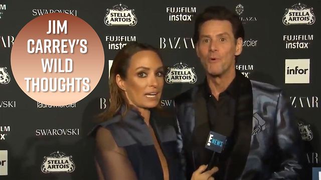 Jim Carrey said the same weird stuff to E! in Venice