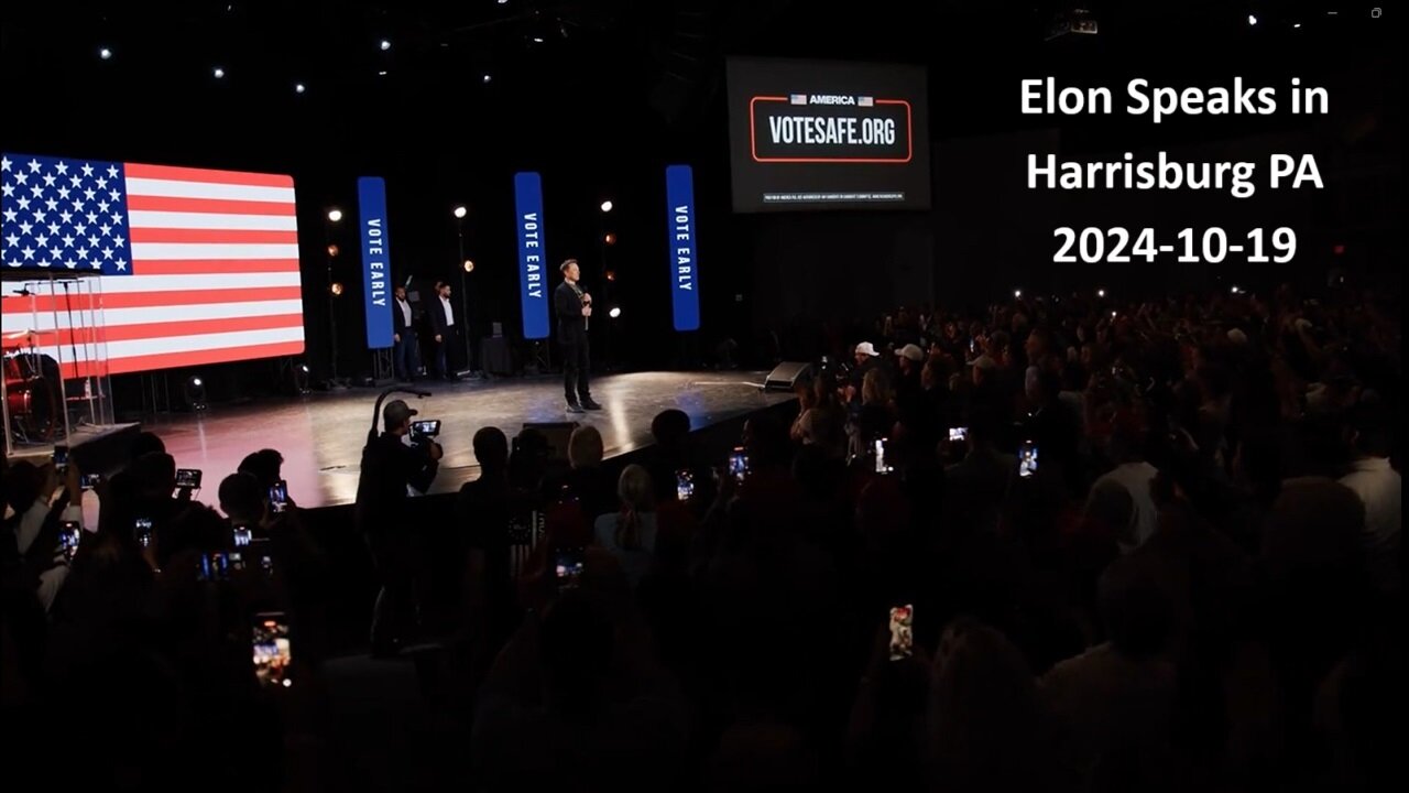 Elon Musk Speaks in Harrisburg PA, Works for President Trump Already? 2024-10-19