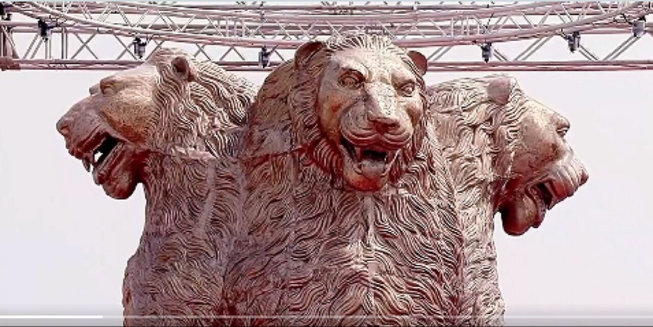 new parliament ashok stambh (real lion face)