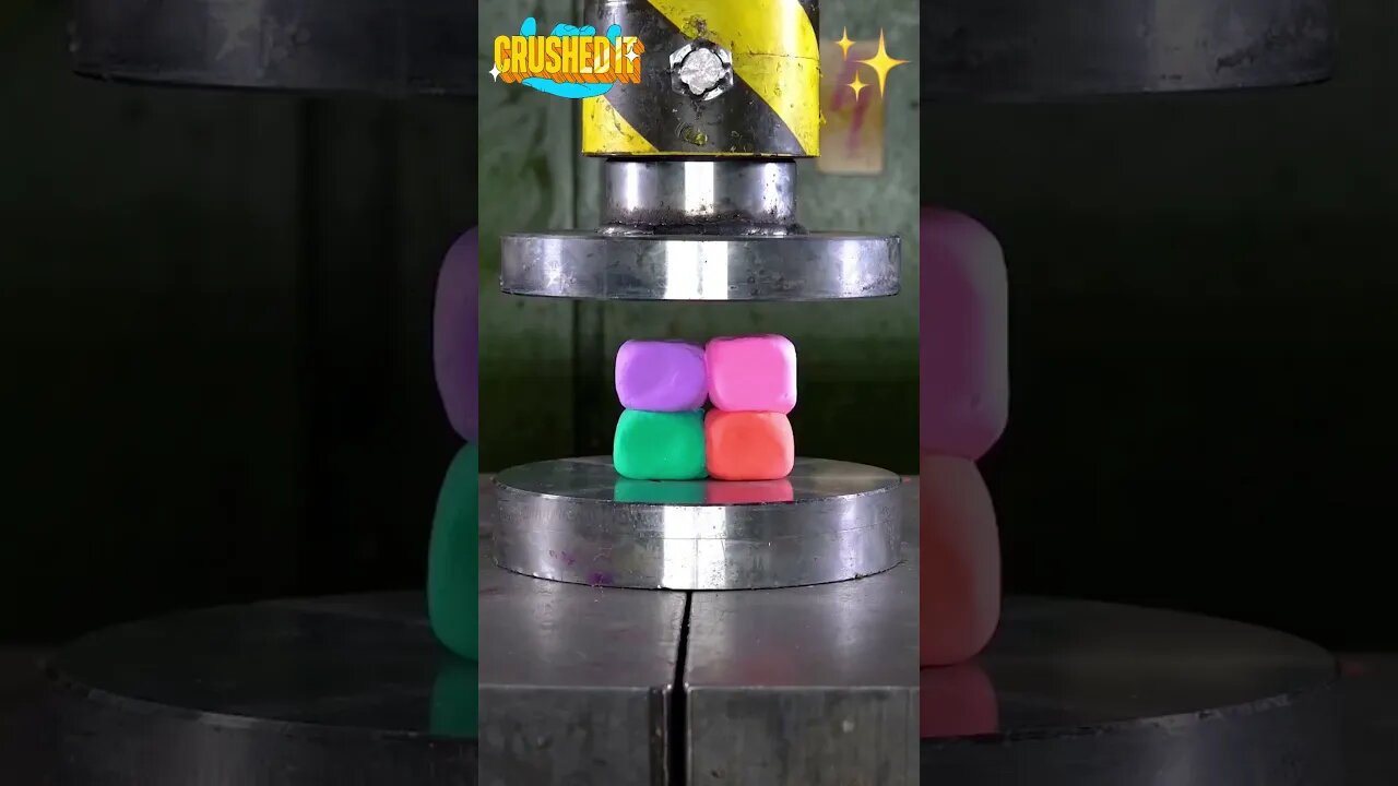 crushing golden candy and a bunch of other things (very Satisfying)