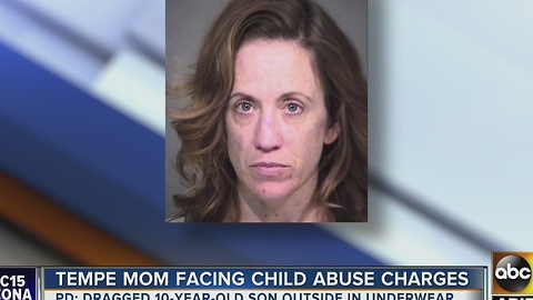 Woman accused of tossing child out of home wearing nothing but his underwear