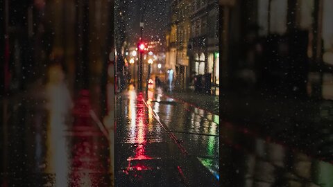 rainy street 5 #city #neon #weather #night #viral #shorts