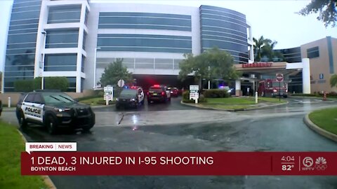 Shooting on I-95 leaves 1 dead, 3 wounded