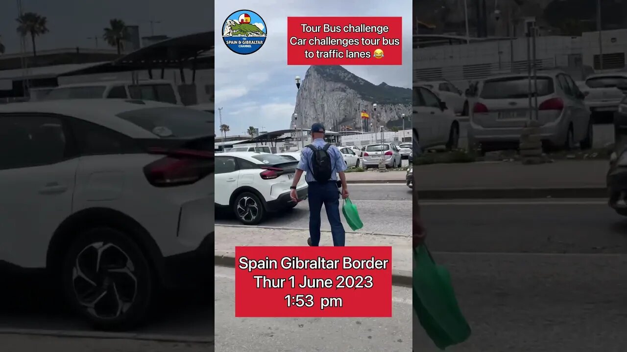 Tour Bus Challenge Spain Gibraltar Border 1 June 2023