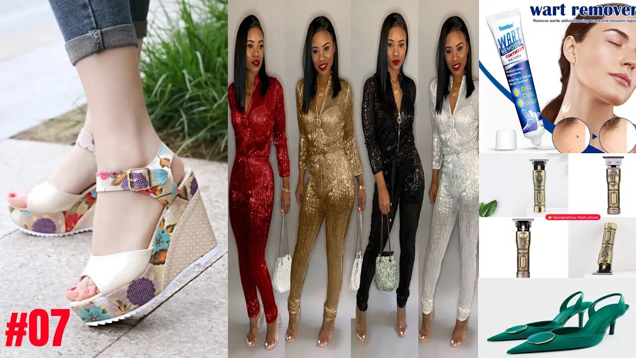 Women fashion heels and sandal, cloth, hair Trimmer and Wart Remover cream |Dampi 07