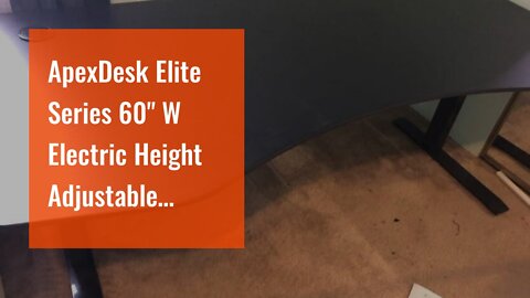 ApexDesk Elite Series 60" W Electric Height Adjustable Standing Desk, Red Apple Top, Black Fram...