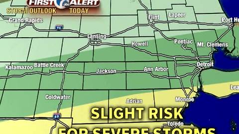 Strong storms possible today