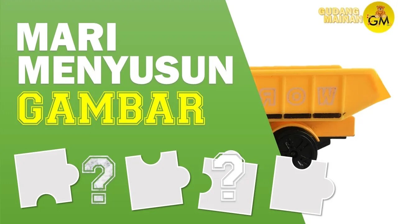 Melatih kemampuan membedakan warna untuk anak || mainan anak || menyusun Gambar DUMP TRUCK KUNING