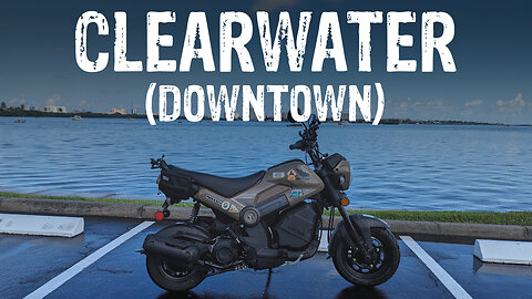 Riding my Honda Navi through the nearly EMPTY DOWNTOWN of a MAJOR GULF COAST CITY | CLEARWATER