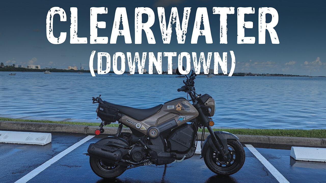 Riding my Honda Navi through the nearly EMPTY DOWNTOWN of a MAJOR GULF COAST CITY | CLEARWATER