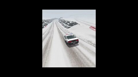 |MiniBeamNG/ Cars Snow Jump #09 BeamNG.Drive #Shorts