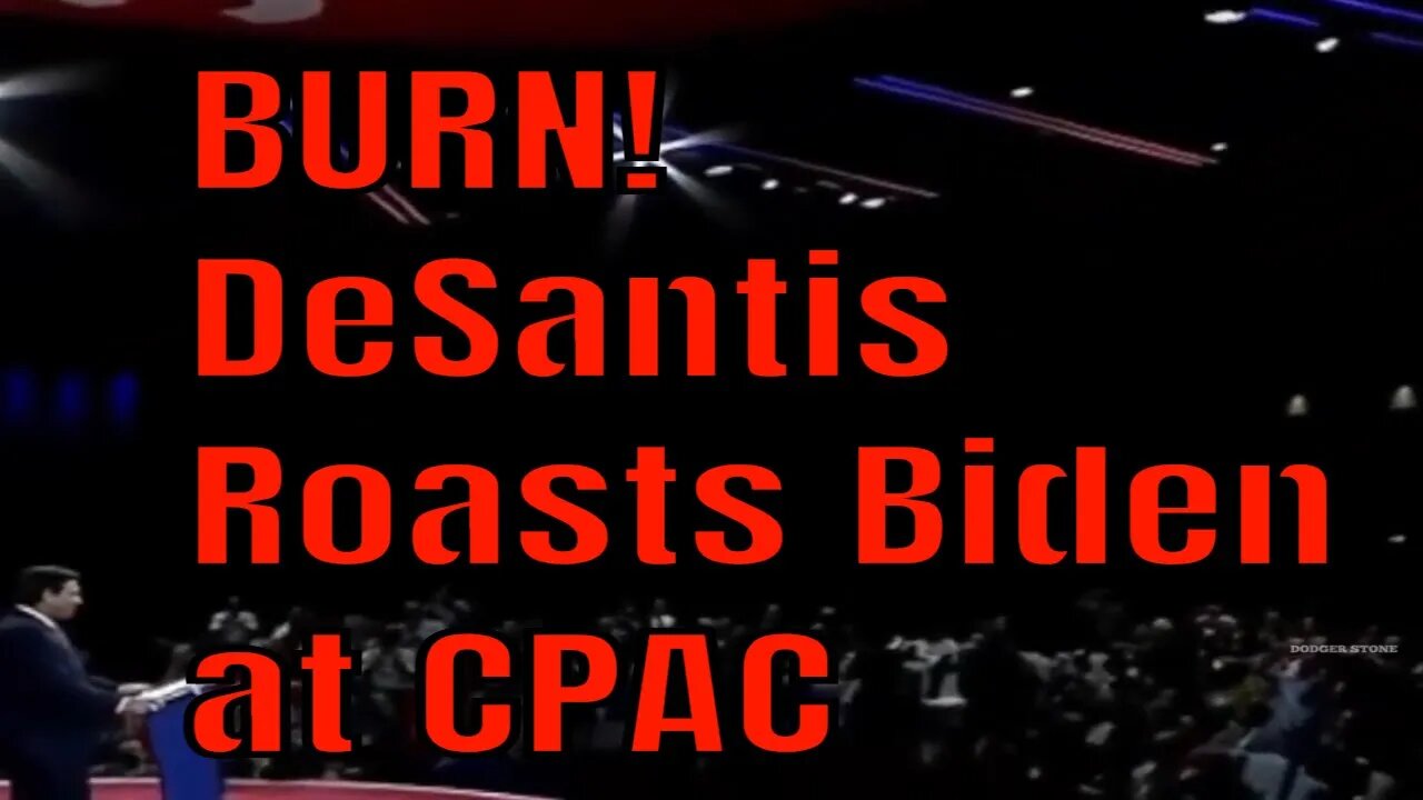 Burn! DeSantis Roasts Biden at CPAC 😂 #Comedy