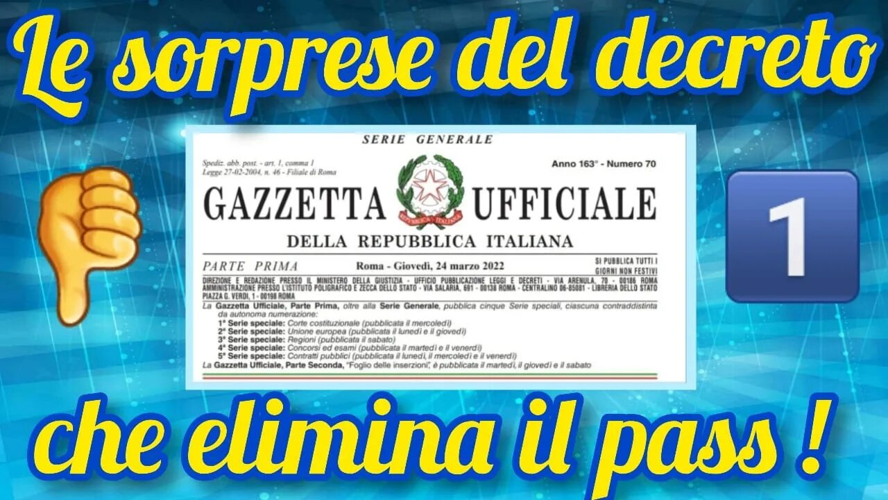 Decreto 24/2022 - Eliminazione green pass (parte prima)