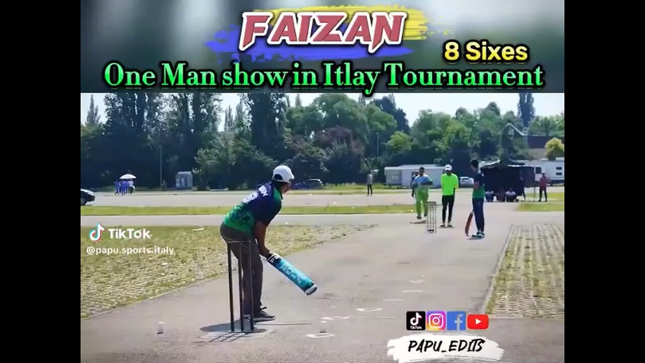 Faizan batting in cricket