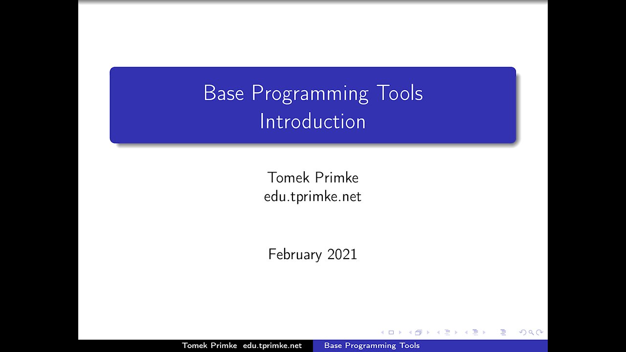 #2 Base Programming Tools: Introduction