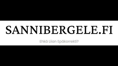 Sanni Berg - Ehkä Liian Epäkorrekti?