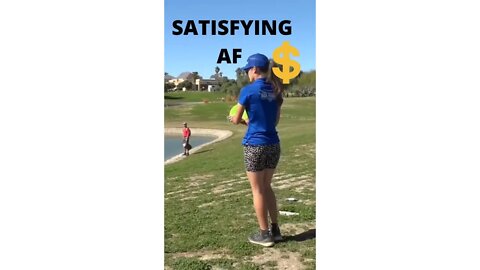 GIRL Makes Disc Golf Look EASY #SHORTS