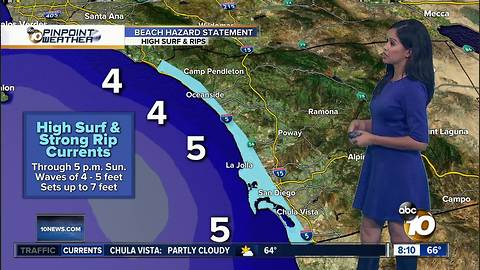 10News Pinpoint Weather for Sun. Oct. 7, 2018