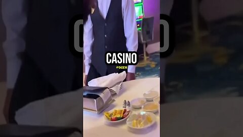 Served A Full Course Meal While Playing Slots...