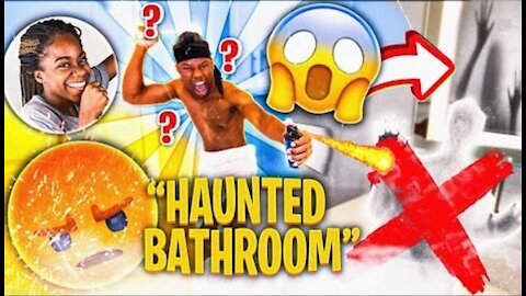 HILARIOUS Haunted Bathroom PRANK On Boyfriend!!!