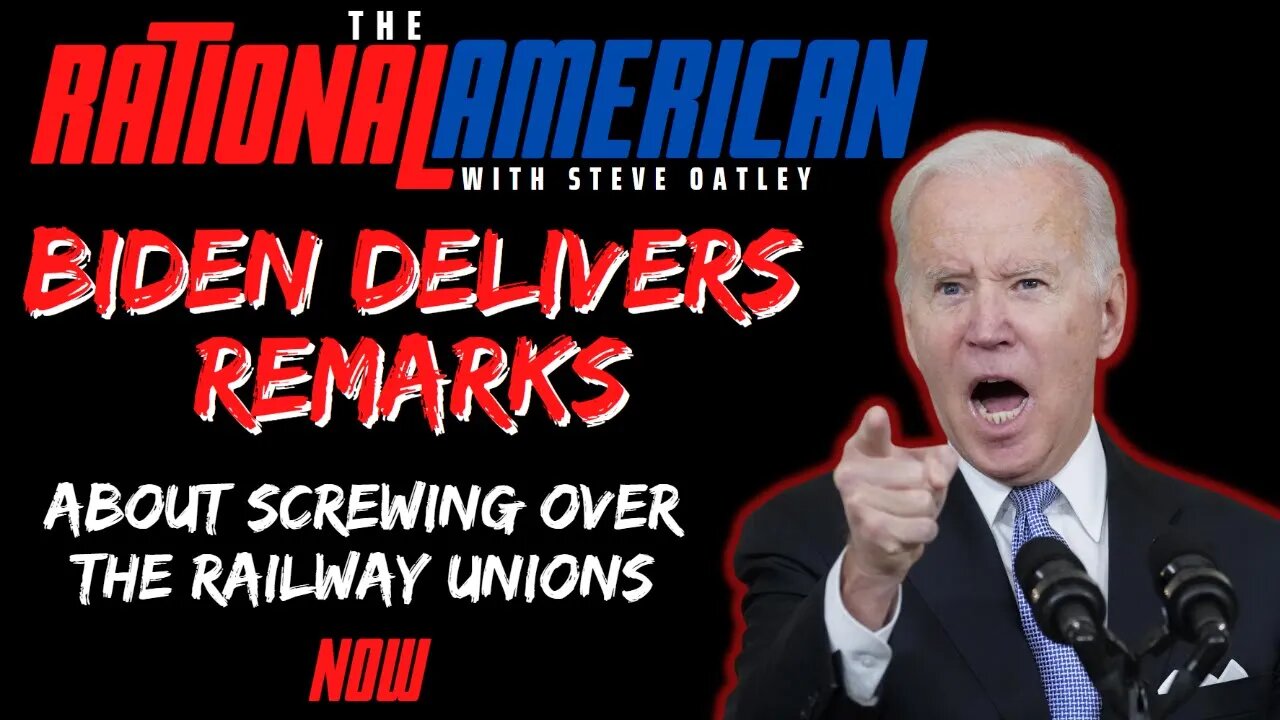 Biden Delivers Remarks about how he screwed over the rail unions