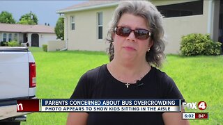 Parents say students sitting on floor of bus