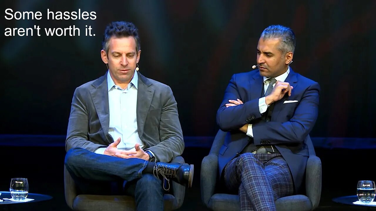 Sam Harris admitting to "cleaning up" his speech and writing for his audience.