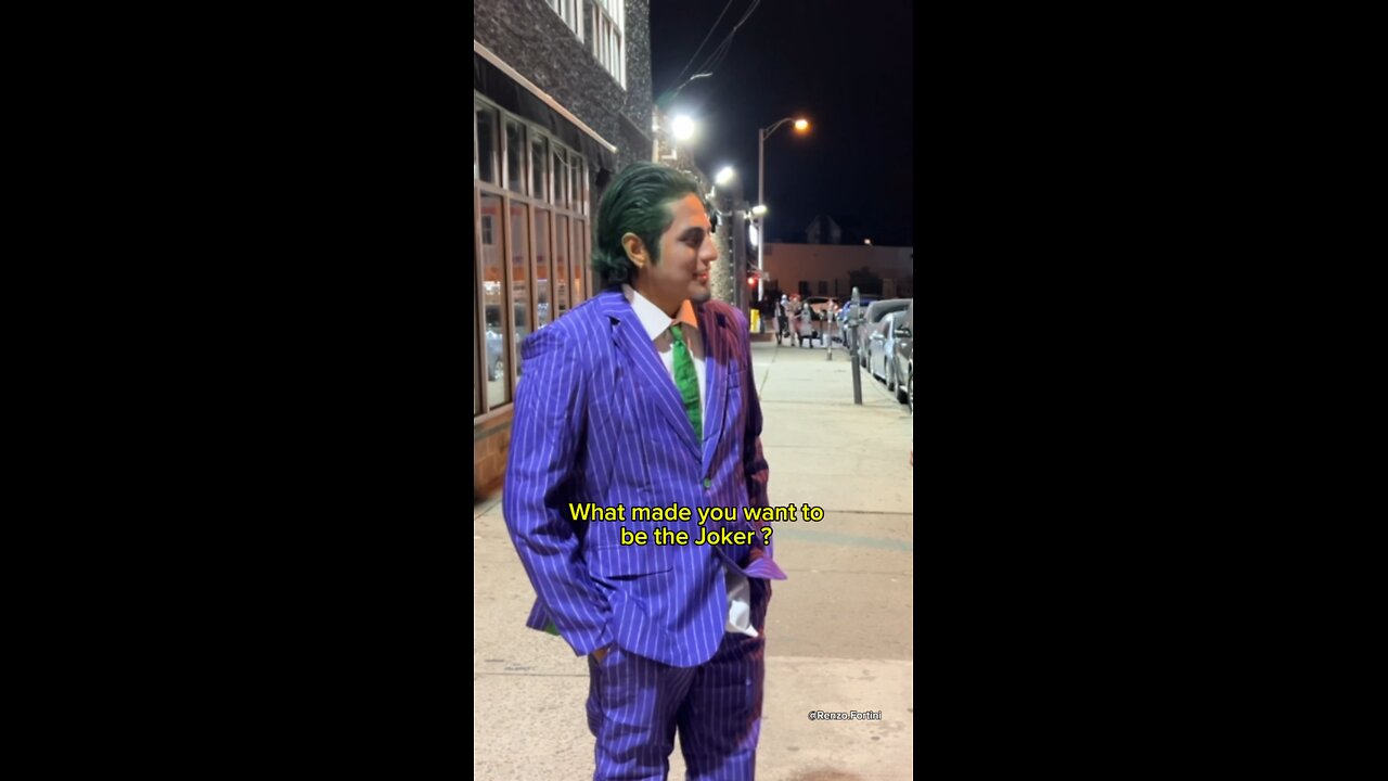 What made you want to be the joker ? #joker #halloween