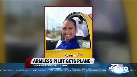 Armless pilot Jessica Cox gets plane