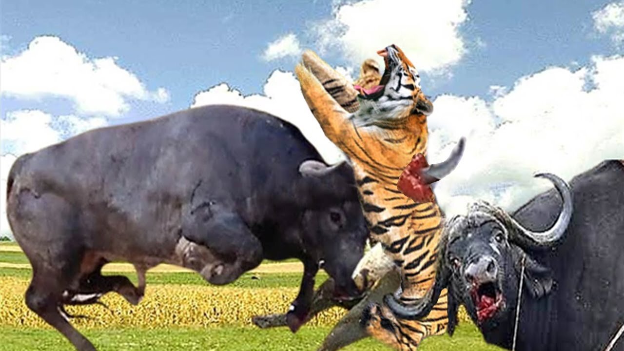 Tiger Attack Buffalo