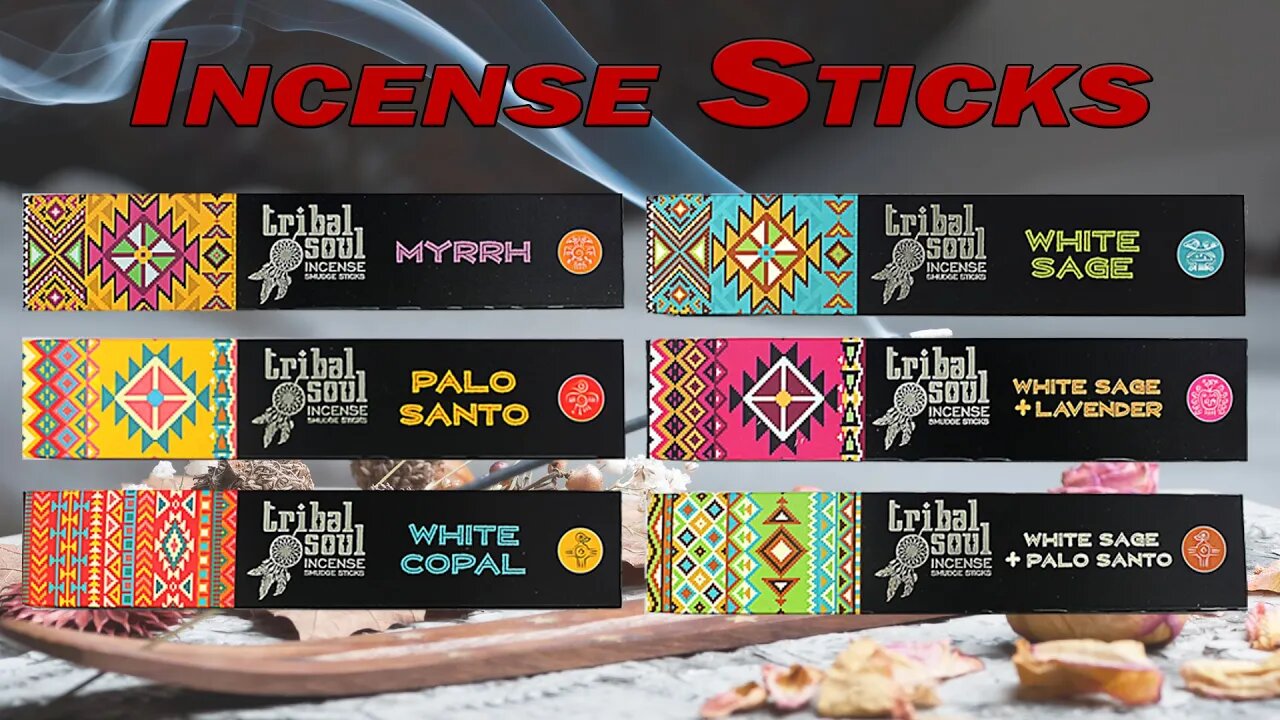 Tribal Soul Incense Sticks Set of 6 Different Scents and Aromas