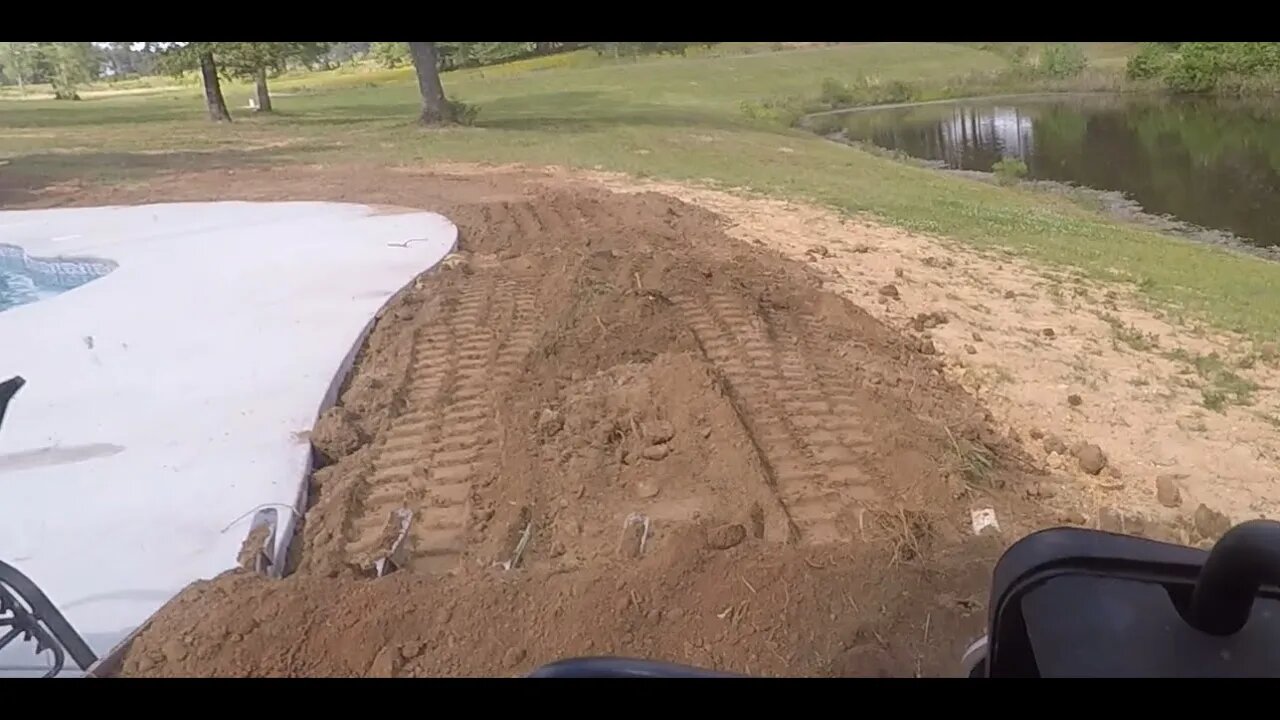 Backfilling around a new pool deck