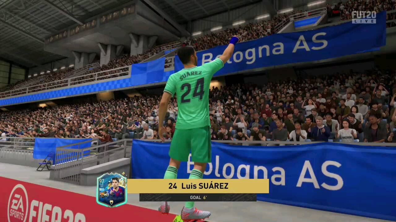 Fifa20 FUT Squad Battles - Luis Suarez strike. Spanish commentary.