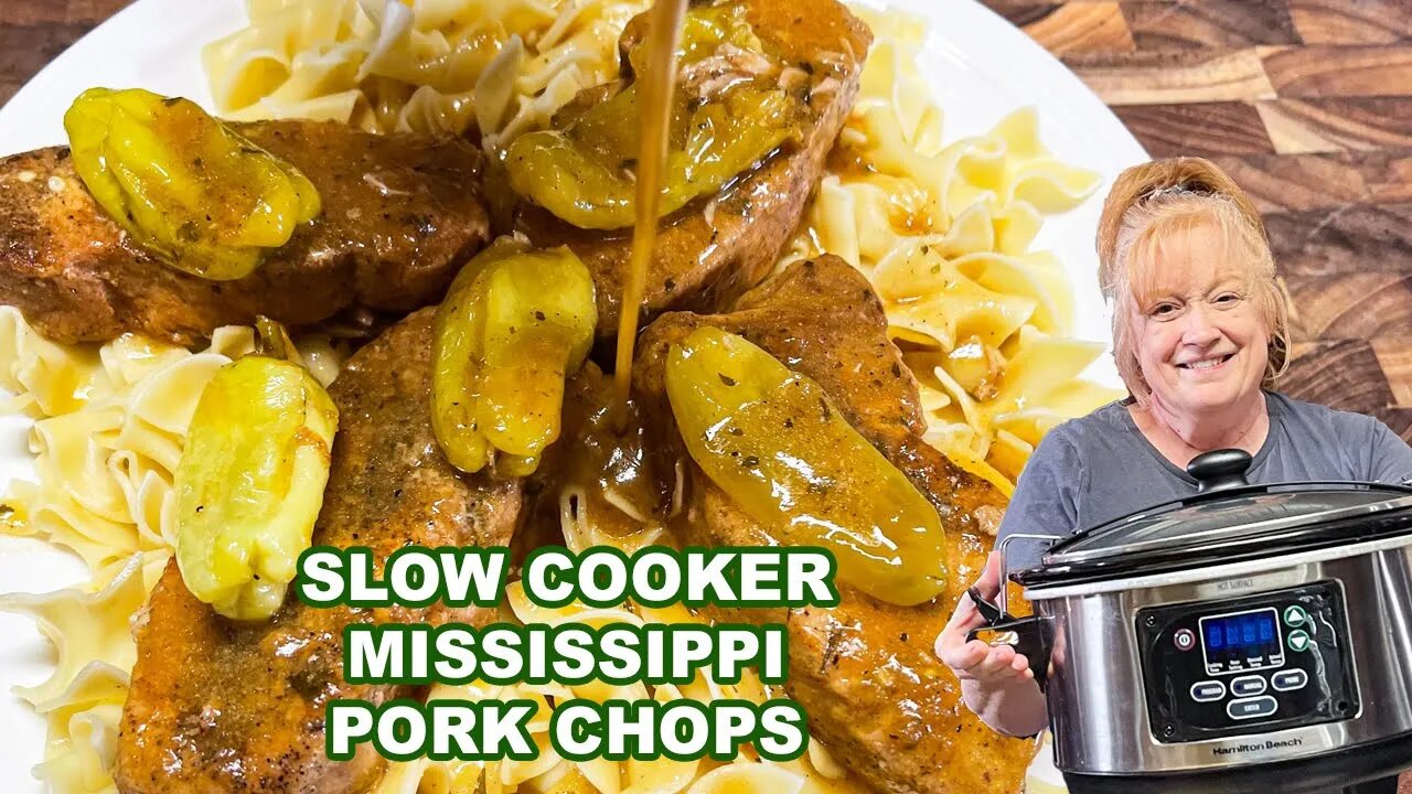 Slow Cooker MISSISSIPPI PORK CHOPS