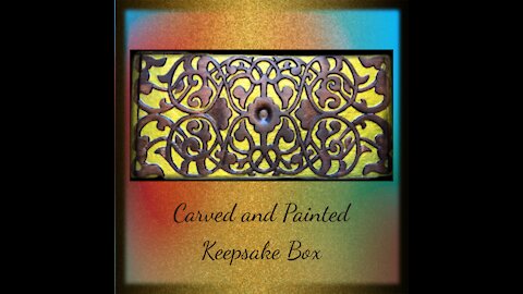 Carved and Painted Keepsake Box