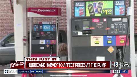 Hurricane Harvey's affect on gas prices