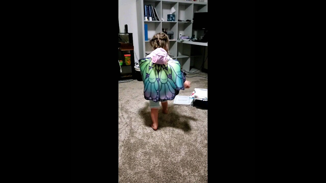 Dressing up as a butterfly for Halloween