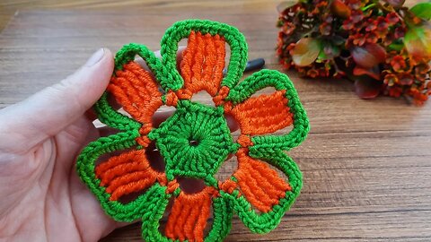 ✅️Very easy two-color crochet motif explanation #crochet #knitting #design