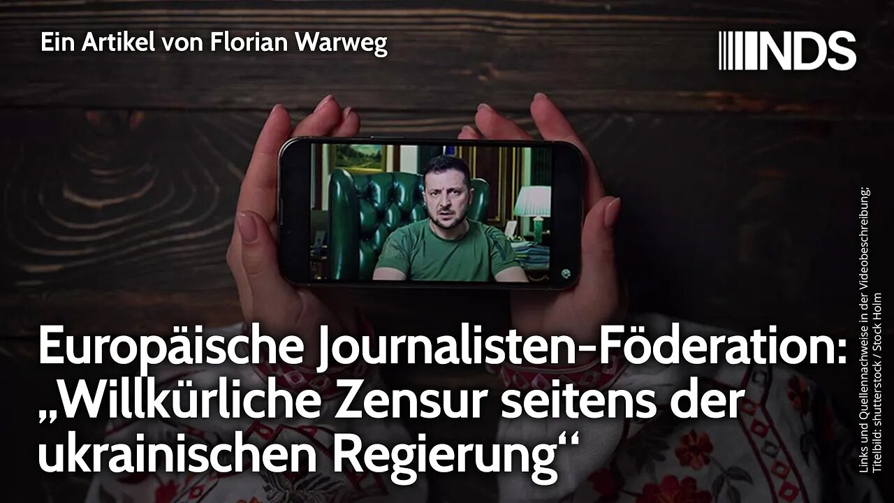 „Willkürliche Zensur seitens der ukrainischen Regierung“ Europäische Journalisten-Föderation