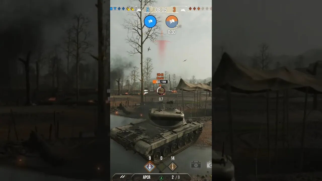 World of Tanks: rolling along to get the last two guys, got one of them!