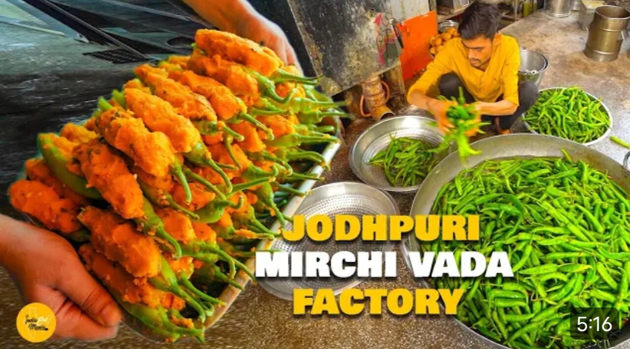 World's Famous Jodhpuri Mirchi Vada Bulk Factory Making In Jodhpur Rs. 22-- Only l Rajasthani Food