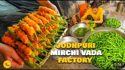 World's Famous Jodhpuri Mirchi Vada Bulk Factory Making In Jodhpur Rs. 22-- Only l Rajasthani Food